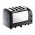 Dualit 42166 2 x 2 Combi Vario 4 Slice Toaster in Black Steel & Aluminium