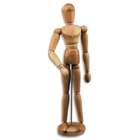 LEFRANC BOURGEOIS Mannequin Homme en bois de 30cm. Idéal pour apprendre les proportions du corps humain - produit supprimé à épuisement du stock