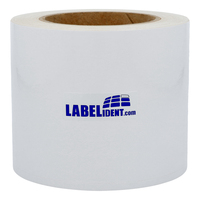 Folie-Band 101,6 mm Breite, weiß glänzend, permanent, 150 lfm auf 1 Rolle/n, 3 Zoll (76,2 mm) Kern