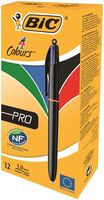 Bic 4 Colours Pro Retractable Ballpoint Pen (Pack of 12) 902129