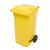 Pedal operated wheelie bins, 80L Yellow