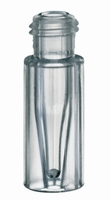 TPX Kurzgewindeflasche 32 x 11,6mm mit integriertem 0,2ml Glas-Mikroeinsatz 15mm Spitze