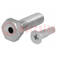 Pin; M8; Plunger mat: steel; Plating: zinc; Thread len: 25mm
