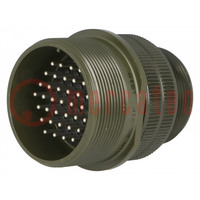 Connector: circular; plug; for cable; PIN: 37; male; soldering; 13A