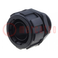 Straight terminal connector; Thread: PG,outside; polyamide; IP65