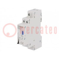 Relay: installation; bistable,impulse; NO; Ucoil: 24VDC; 25A; IP20