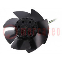 Fan: AC; axial; 230VAC; Ø138x57mm; 340m3/h; ball bearing; 2800rpm