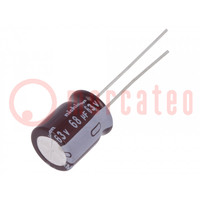 Condensador: electrolítico; low ESR; THT; 68uF; 63VDC; Ø10x12,5mm