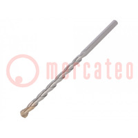 Drill bit; for concrete; Ø: 10mm; L: 200mm; metal; cemented carbide