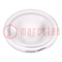 LED lens; round; plexiglass PMMA; transparent; 13÷20°; H: 16.4mm