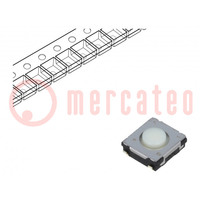 Microschakelaar TACT; SPST; pos: 2; 0,02A/15VDC; SMT; geen; 1N; rond