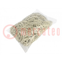 Rubber bands; Width: 3mm; Thick: 1.5mm; rubber; white; Ø: 60mm; 1kg