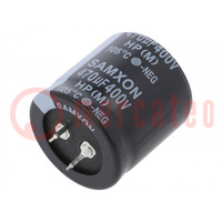 Capacitor: electrolytic; SNAP-IN; 470uF; 400VDC; Ø35x40mm; ±20%