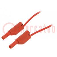 Test lead; 32A; banana plug 4mm,both sides; Len: 1.5m; red