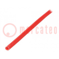 Isolatieslang; glasvezel; rood; -20÷155°C; Øinw: 0,8mm