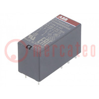 Relay: electromagnetic; DPDT; Ucoil: 24VAC; 8A; max.250VAC; PCB