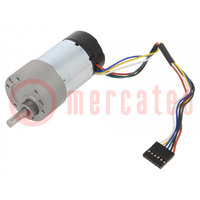 Motor: DC; with gearbox; 6÷12VDC; 5.5A; Shaft: D spring; 330rpm