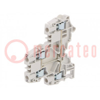 Connector: rail; 0,2÷6mm2; banen: 1; terminals: 4; grijs; Br: 6mm; SNK