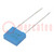 Capacitor: polyester; 0.001uF; 40VAC; 63VDC; 5mm; ±5%; -55÷125°C