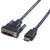 VALUE Kabel DVI (18+1) ST - HDMI ST, schwarz, 2 m