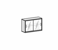 Componenta - Schiebetürenschrank in mit Glasfront, 1 Fachböden, HxBxT 768 x 1600 x 425 mm | GL1839-WEWE