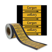 SafetyMarking Rohrleitungsband, Corgon, Gruppe 5, gelb, DIN 2403, Länge 33m