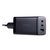 Joyroom schnelles GaN-Ladegerät 65 W USB-A, 2x USB-C schwarz + USB-C - USB-C-Kabel 100 W 1,2 m (TCG01)