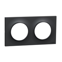 PLAQUE ODACE STYL SCHNEIDER 2 POSTES - ANTHRACITE S540704