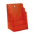 3-fach Prospekthalter DIN A4 / Tischprospektständer / Prospektaufsteller / Mehrfachständer / Flyerhalter | neon oranje