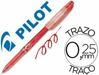 Bolígrafo tinta gel borrable ROJO con punta de agua Frixion de Pilot -12 unidades