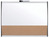 Kombitafel mit Bogenrahmen, Aluminium, magnetisch/Kork, 585x430 mm, kork/weiß