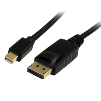 StarTech.com 3m (10ft) Mini DisplayPort to DisplayPort 1.2 Cable - 4K x 2K UHD Mini DisplayPort to DisplayPort Adapter Cable - Mini DP to DP Cable for Monitor - mDP to DP Conver...
