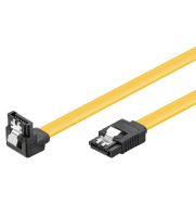 Goobay CAK SATA 600-010 90° CLIP 0.1m SATA cable SATA 7-pin Black, Yellow