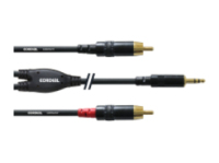 Cordial CFY 0.9 WCC cable de audio 0,9 m 2 x RCA 3,5mm Negro
