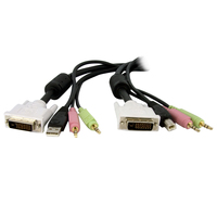 StarTech.com 1,8 m 4-in-1 USB Dual Link DVI-D KVM-Switch Kabel mit Audio und Mikrofon