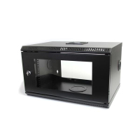 StarTech.com 2-Post 6U Wall Mount Network Cabinet with Acrylic Door, 19" Wall-Mounted Server Rack for Data / AV / Electronics / Computer Equipment, Small Vented Rack Enclosure -...