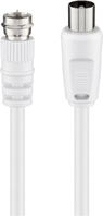 Goobay 32728 cable coaxial 5 m F Blanco