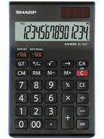 Sharp EL-144T Taschenrechner Desktop Finanzrechner Schwarz