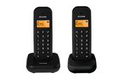 Alcatel E155 Duo Teléfono DECT/analógico Negro Identificador de llamadas
