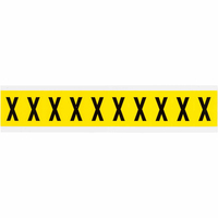 Brady 3430-X etiket Rechthoek Verwijderbaar Zwart, Geel 10 stuk(s)