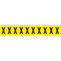 Brady 3430-X self-adhesive label Rectangle Removable Black, Yellow 10 pc(s)