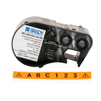 Brady MC-500-595-OR-BK etichetta per stampante Nero, Arancione Etichetta per stampante autoadesiva