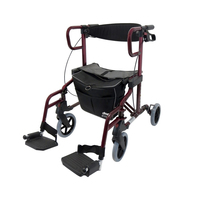 Drive Medical Rollator Diamond Deluxe Rot, Schwarz 45,7 cm (18 Zoll) 10,3 kg