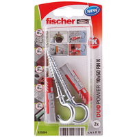 Fischer 535004 schroefanker & muurplug 2 stuk(s) Schroef- & muurplugset 50 mm