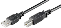 Microconnect USBAB01B kabel USB 0,1 m USB 2.0 USB A USB B Czarny