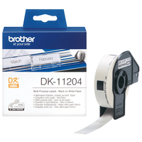Brother DK-11204 labelprinter-tape Zwart op wit