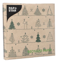 Papstar 89773 servet 300 stuk(s) Meerkleurig Textiel