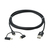 Tripp Lite M101-006-LMC-BK Universal USB-A to Lightning, USB Micro-B and USB-C Sync/Charge Cable (M/3xM), MFi Certified, Black, 6 ft. (1.8 m)