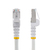 StarTech.com Cable de 7,5m de Red Ethernet CAT6a - Blanco - Low Smoke Zero Halogen (LSZH) - 10GbE - 500MHz - PoE++ de 100W - Snagless sin Pestillo - RJ-45 - Cable de Red S/FTP