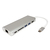 ROLINE 12.02.1037 base para portátil y replicador de puertos Alámbrico USB 3.2 Gen 1 (3.1 Gen 1) Type-C Plata